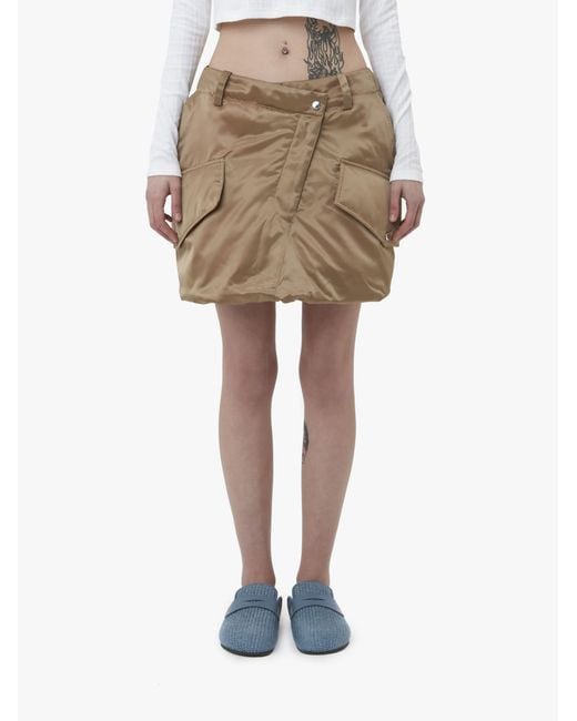 J.W. Anderson Brown Jw Anderson Padded Cargo Mini Skirt