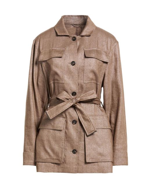 Brunello Cucinelli Brown Belted Jacket