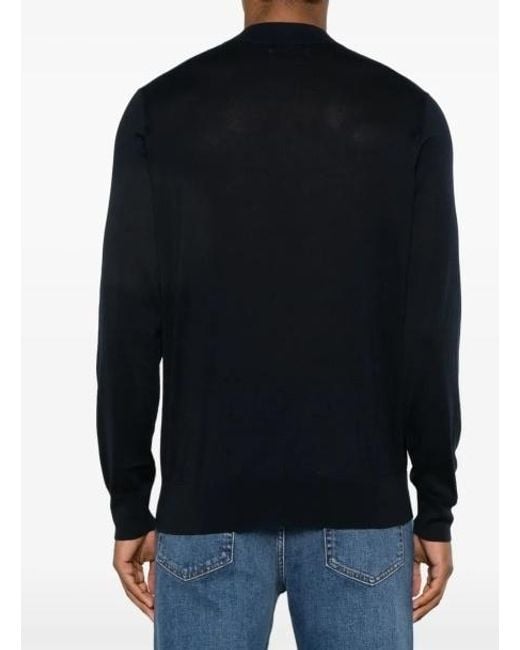 Brunello Cucinelli Blue Long-Sleeve Sweater for men
