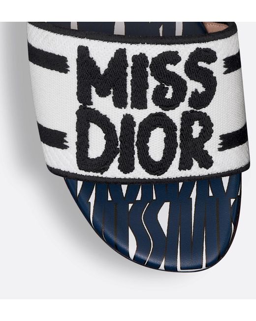 Dior White Dway Slide