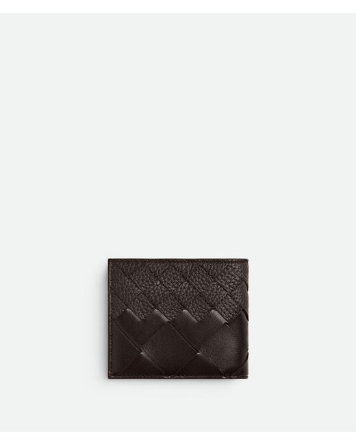 Bottega Veneta Black Intrecciato Bi-Fold Wallet for men