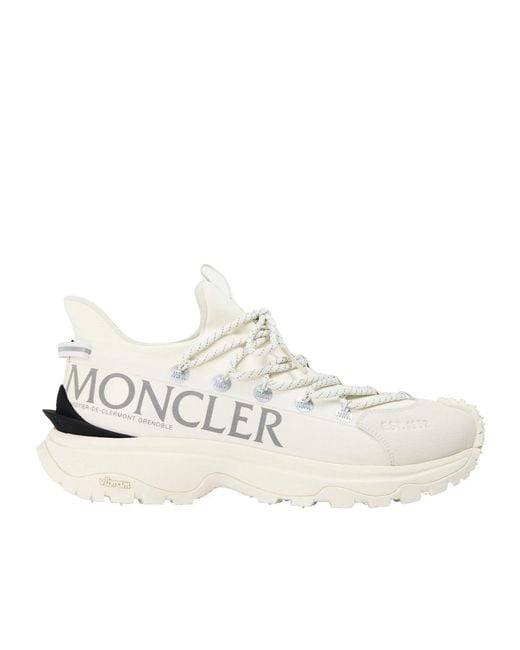 Moncler White Low-Top Sneakers for men
