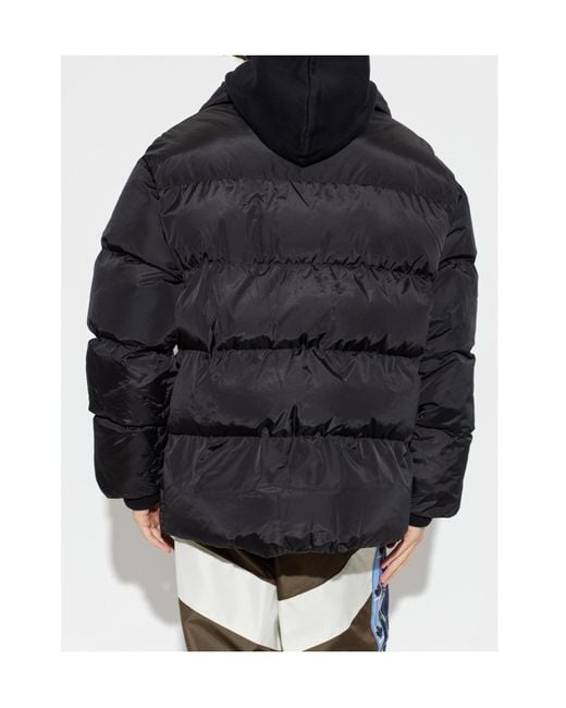 DSquared² Black Long-Sleeved Padded Jacket for men