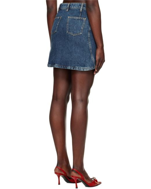Givenchy Blue Mini Denim Skirt