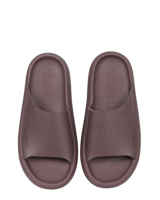 Ambush Brown Logo Embossed Slides