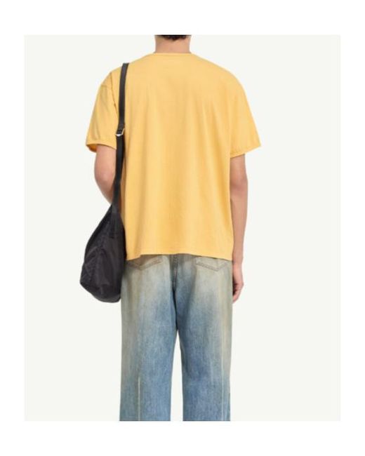 MM6 by Maison Margiela Yellow Arch Print T-Shirt for men
