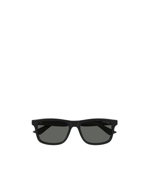 Montblanc Black Eyewear Rectangular Frame Sunglasses for men