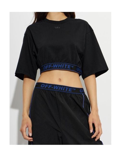 Off-White c/o Virgil Abloh Black Cropped T-Shirt