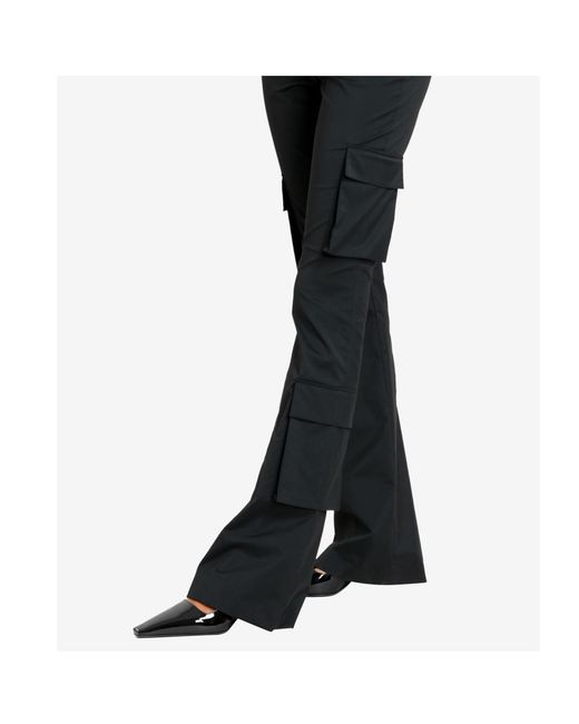 Philosophy Di Lorenzo Serafini Black Low-Rise Casual Pants