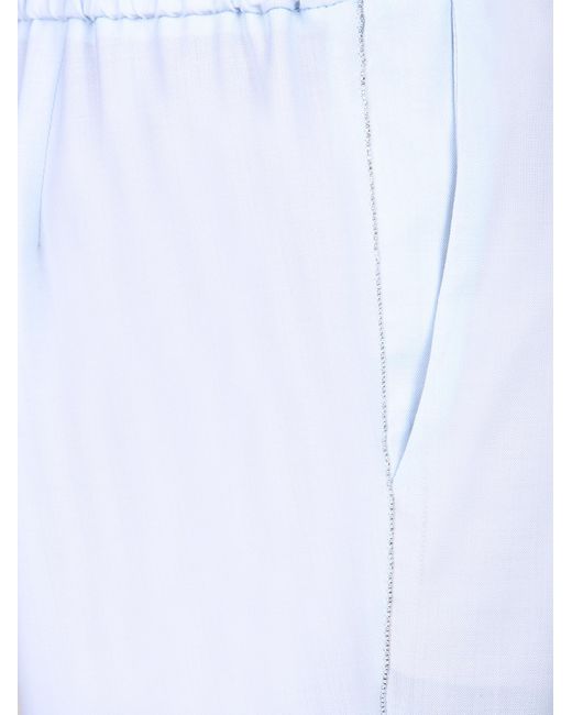 Fabiana Filippi Blue Drawstring Slim Fit Pants