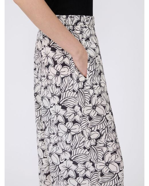 Weekend by Maxmara White Nirvana Floral-Pattern Trousers