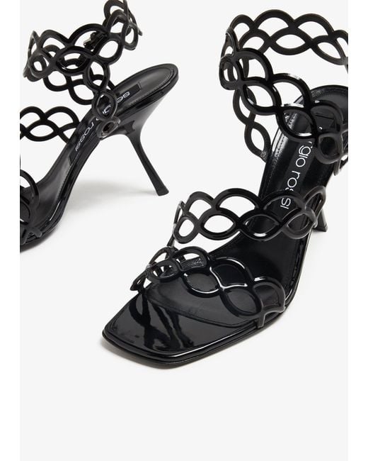 Sergio Rossi Black Sr Mermaid 100Mm Leather Sandals