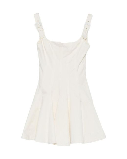 Versace Jeans White Buckle Strap Dress