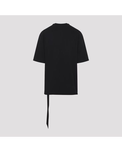 Rick Owens Black Short-Sleeved Crewneck T-Shirt for men