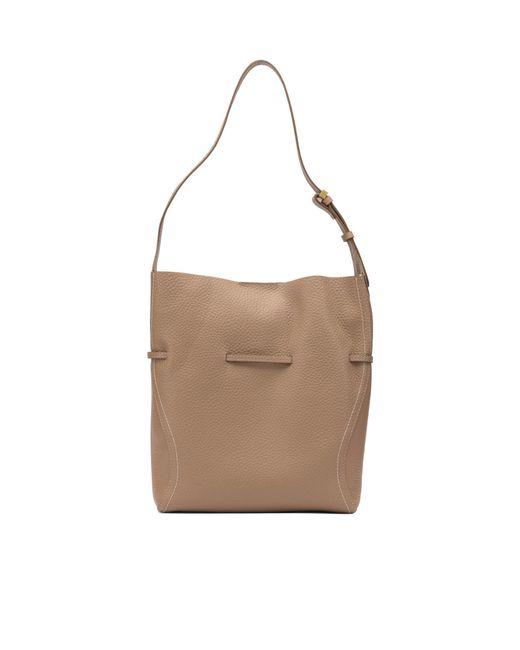 Gianni Chiarini White Drawstring Shoulder Bag