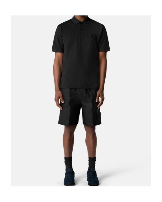 Stone Island Black Ghost Cargo Shorts for men