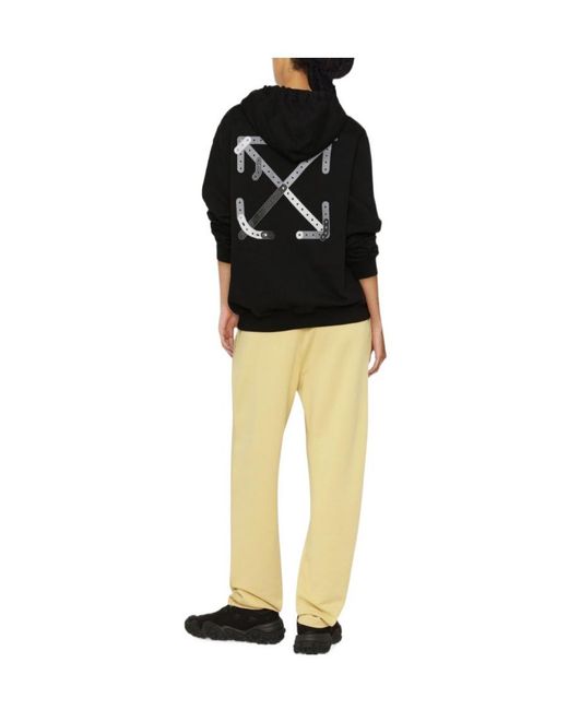 Off-White c/o Virgil Abloh Black Arrow Motif Drawstring Hoodie