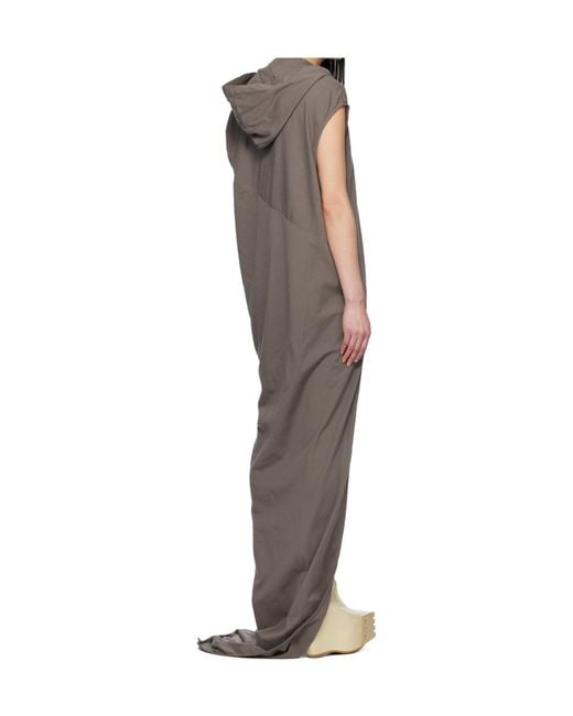 Rick Owens Brown Slit Dress