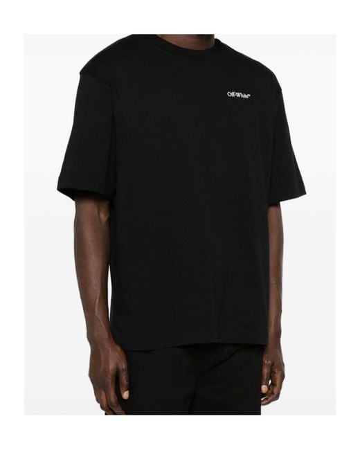 Off-White c/o Virgil Abloh Black Logo Printed Crewneck T-Shirt for men