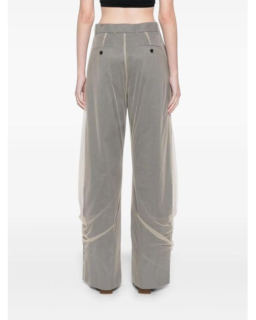 Y. Project Gray Draped Layered Trousers