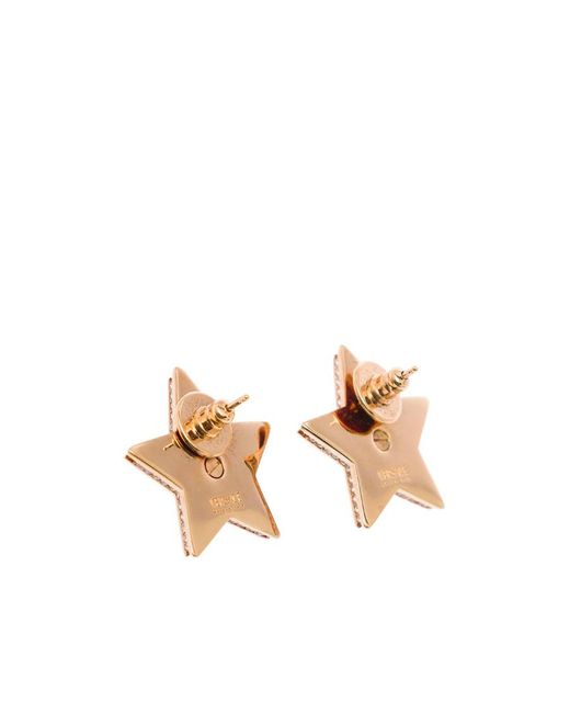 Versace Multicolor Embellished Star Earrings