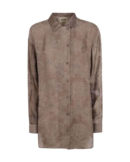Uma Wang Brown Long-Sleeve Casual Jacket