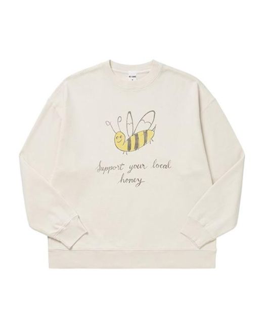 Re/done White Printed Sweatshirt