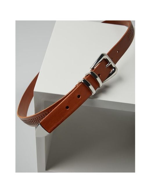 Brunello Cucinelli White Woven Buckled Belt for men