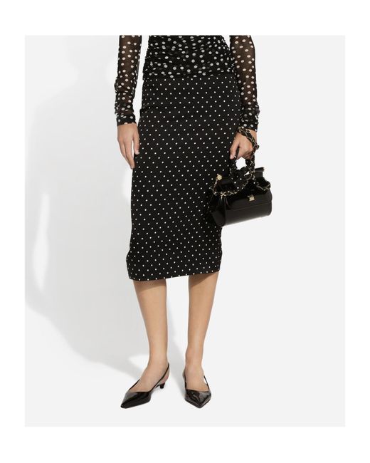 Dolce & Gabbana Black Midi Skirts