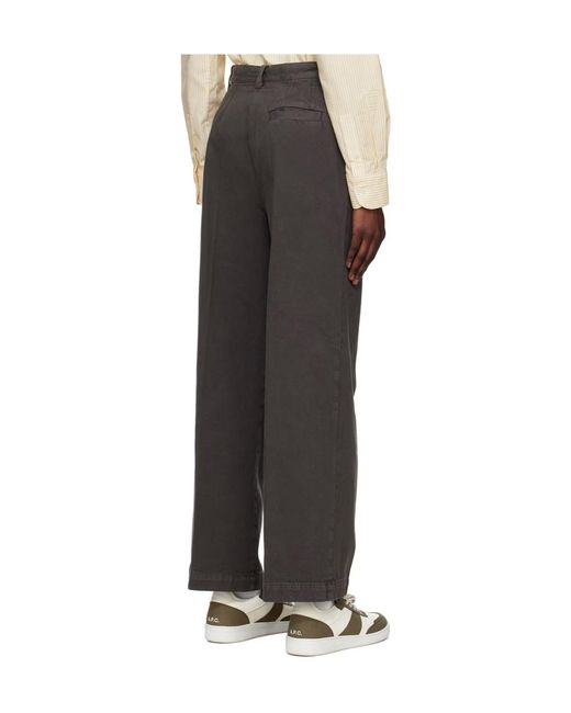 A.P.C. Black Tressie Pleated Detail Casual Pants