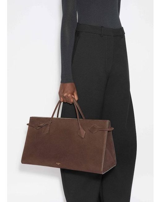 Alaïa Brown Alaïa Le Teckel Top Handle Bag