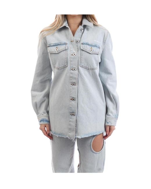 Off-White c/o Virgil Abloh Gray Diagonal Long Sleeve Shirt