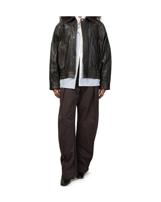 Golden Goose Deluxe Brand Black Journey Nappa Leather Bomber Jacket