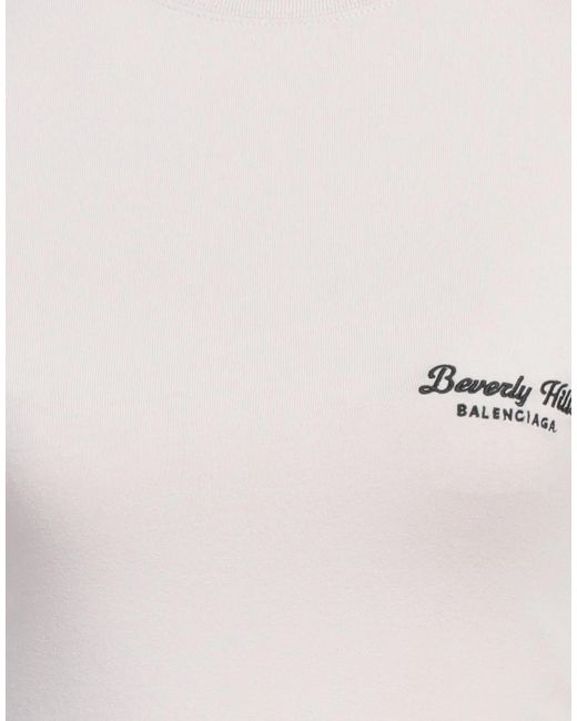 Balenciaga White Stretchy T-Shirts