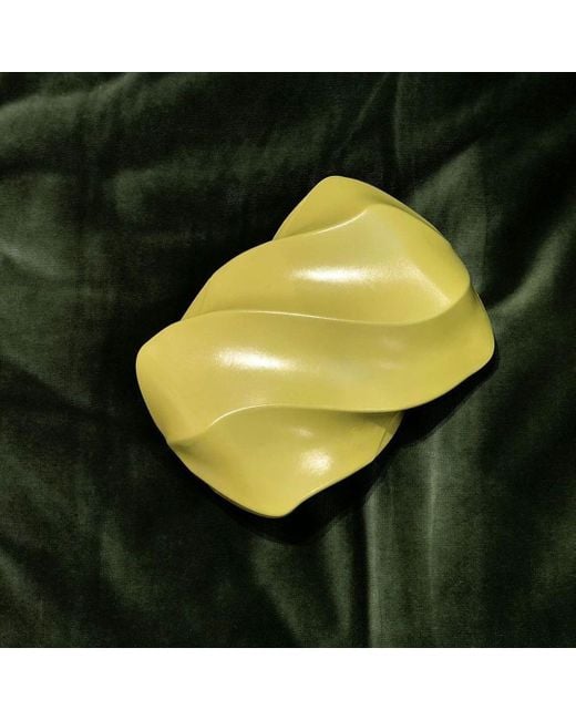 Bottega Veneta Yellow Bv Whirl Clutch Bag