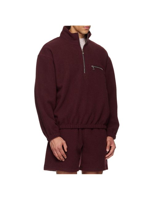 Rier Red Wool Fleece Sweatshirt for men