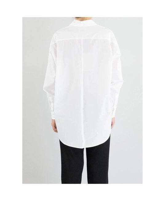 Ottod'Ame White Ottod'Ame Button-Up Long Sleeve Top