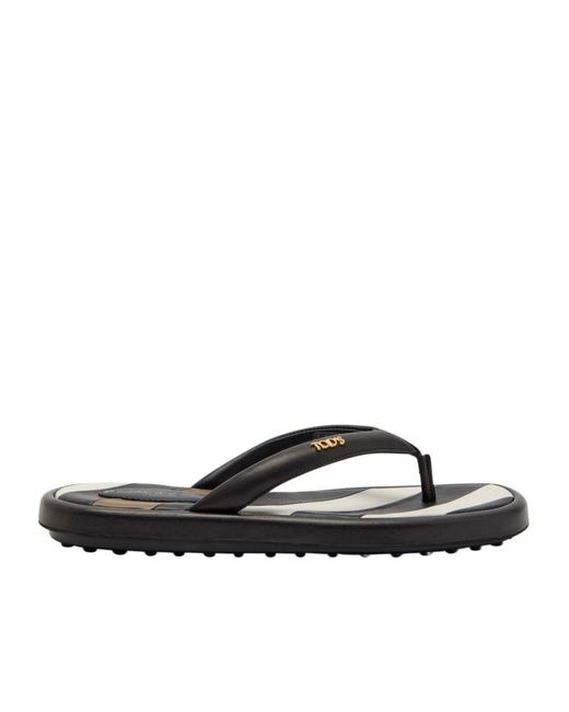Tod's Multicolor Classic Leather Flip Flops