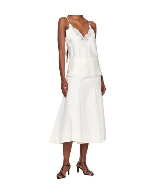 Rohe White A-Line Midi Skirt