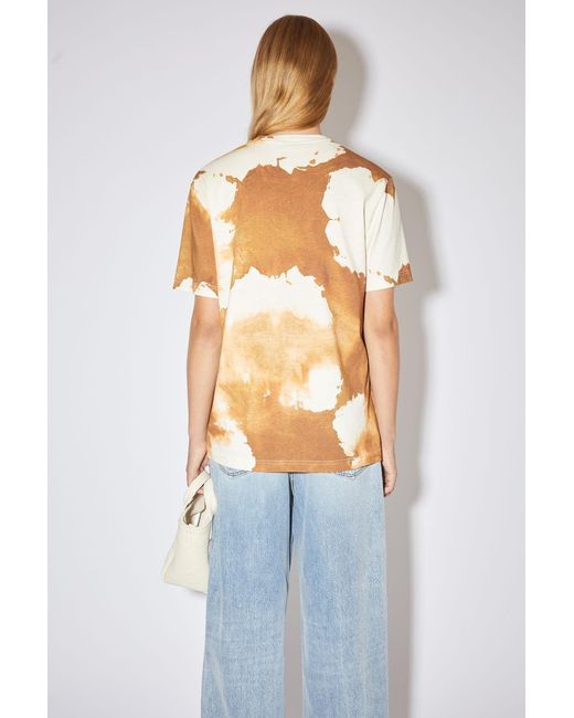 Acne White Round-Necked T-Shirt for men