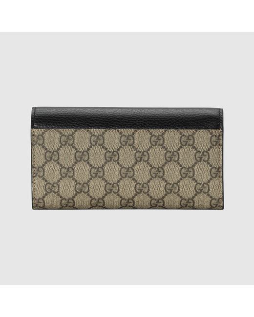 Gucci Black Gg Marmont Continental Wallet