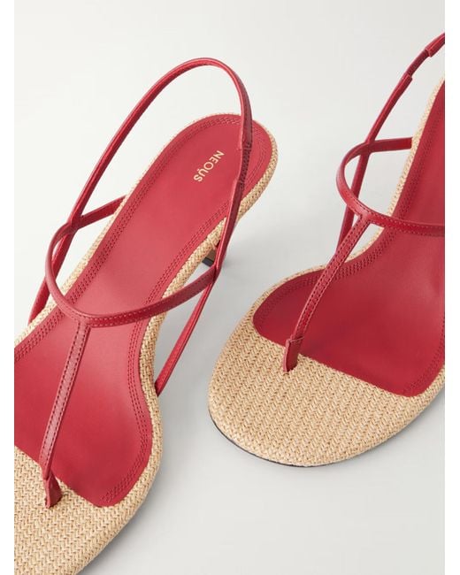 Neous Pink Solid Leather Sandals