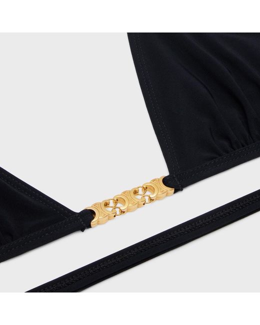 Céline Black Triomphe Triangle Top