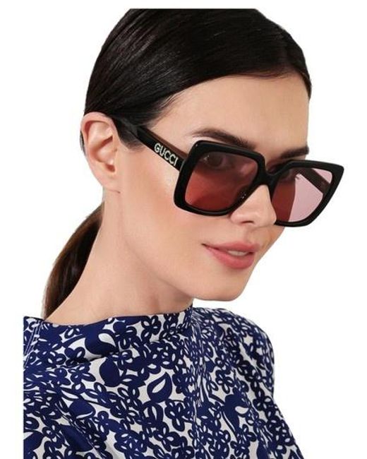 Gucci Purple Square Frame Sunglasses