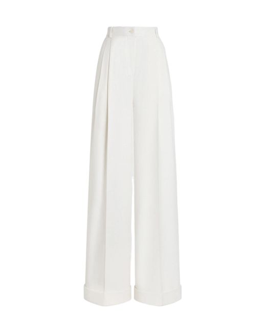 Dolce & Gabbana White Cashmere Trousers