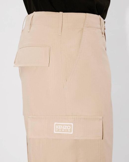 KENZO Natural Cargo Workwear Pants for men