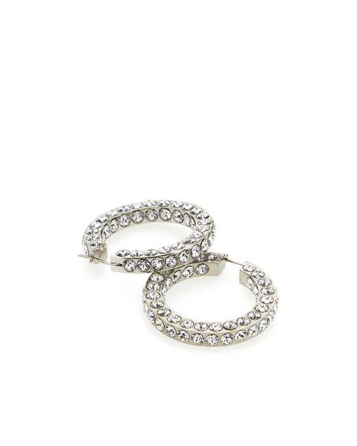 AMINA MUADDI White Round Earrings