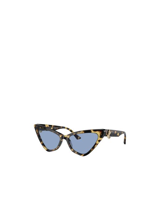 Jimmy Choo Blue Eyewear Triangle Frame Sunglasses Ff Image
