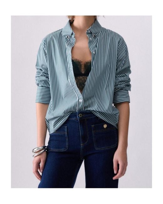 Liu Jo Blue Striped Shirt