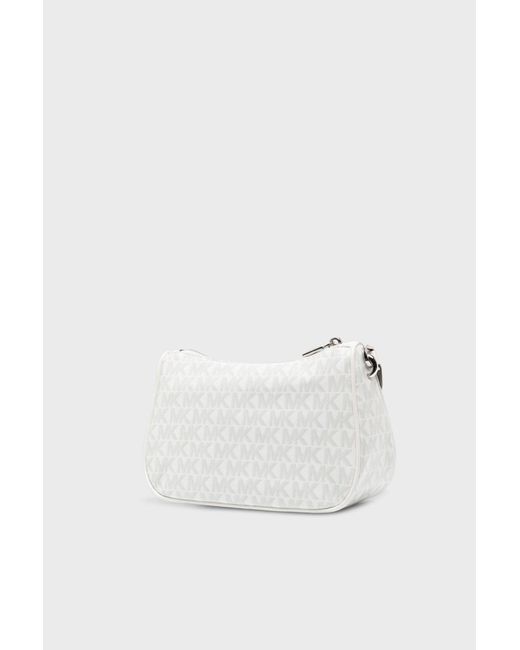 Michael Kors White Logo Cross-Body Bag